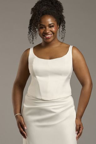 Bridal Separates Satin Corset Tank | David's Bridal